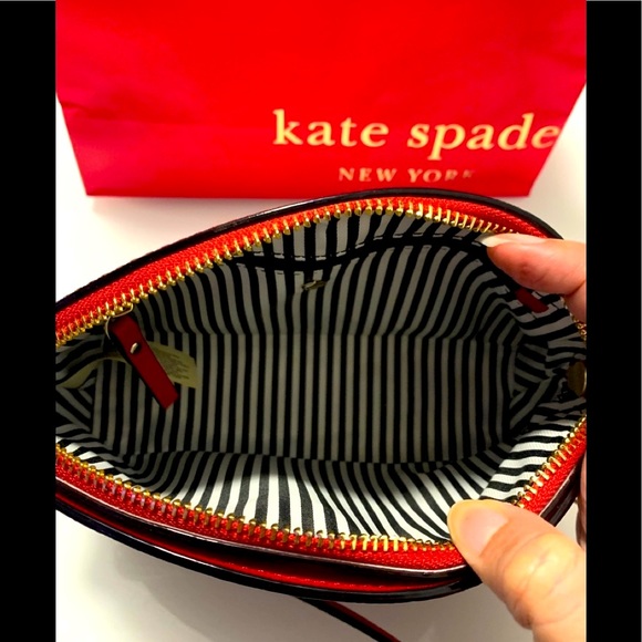 ❤️ SOLD Kate Spade Red Leather ❤️ Crossbody Bag - Picture 9 of 13